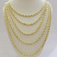 Real 14k Gold Rope Chain Necklace 4mm 18 - 26 Inch Diamond cuts 10kt  Men Women