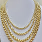 Real 10k Gold Box Byzantine Chain Necklace 20"-28" Inch 4mm 5mm 6mm 7mm 10kt Men