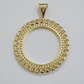 Real 10k Yellow Gold Bezel Charm Pendant Round Mexican Centenario Coin 10kt SALE