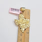 14k Gold Rope Chain & Nugget Texas map Charm pendant & 22 Inch Necklace Set Men's