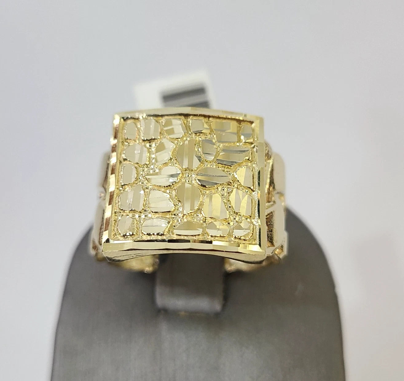 10k Nugget Ring Yellow Gold Women Men Real Genuine 10Kt