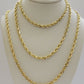 Real 10k Yellow Gold Rope Chain necklace 18 inch - 28 inch SOLID 4mm Mens Women