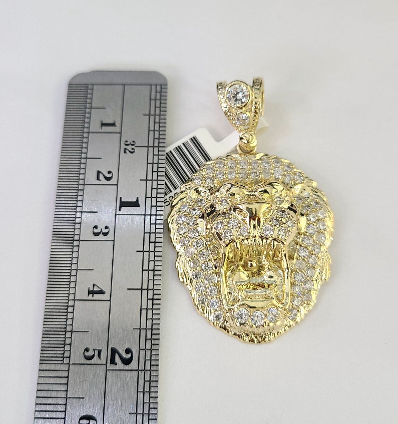 10k Rope Chain Roaring Lion Charm Pendant Gold 18"-30'' Inch 7mm Necklace