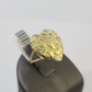 10k Nugget Heart Ring Yellow Gold Women Real Genuine Size 6 7 8 9 10 11 & 12