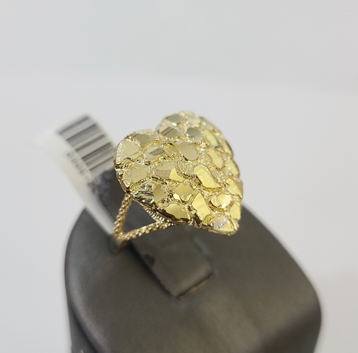 10k Nugget Heart Ring Yellow Gold Women Real Genuine Size 6 7 8 9 10 11 & 12