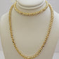 Real 10k Gold Solid Palm Chain Necklace Diamond Cut 5mm 18" Choker , 10kt Mens