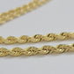 Real Solid Gold 14k Rope Chain Necklace 6mm 20-26" Inch Yellow Diamond Cut SALE