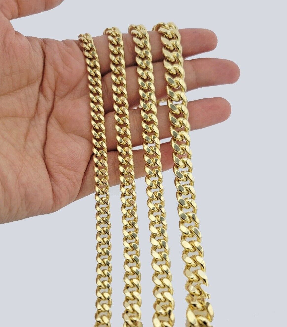 REAL 10kt Yellow Gold Bracelet Miami Cuban Link 6mm 7mm 8mm 9mm 7''-9" Inch SALE