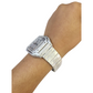 40mm Cartier Santos Men's S.Steel Watch Roman Iced Out 12 CT Diamonds (pre-owned)