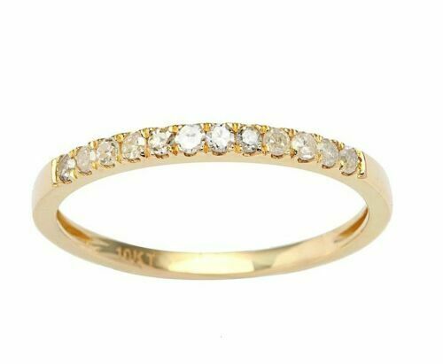 Real Gold and Diamond Band 14k Gold 0.50CT Diamond Ring Eternity Setting Sizable