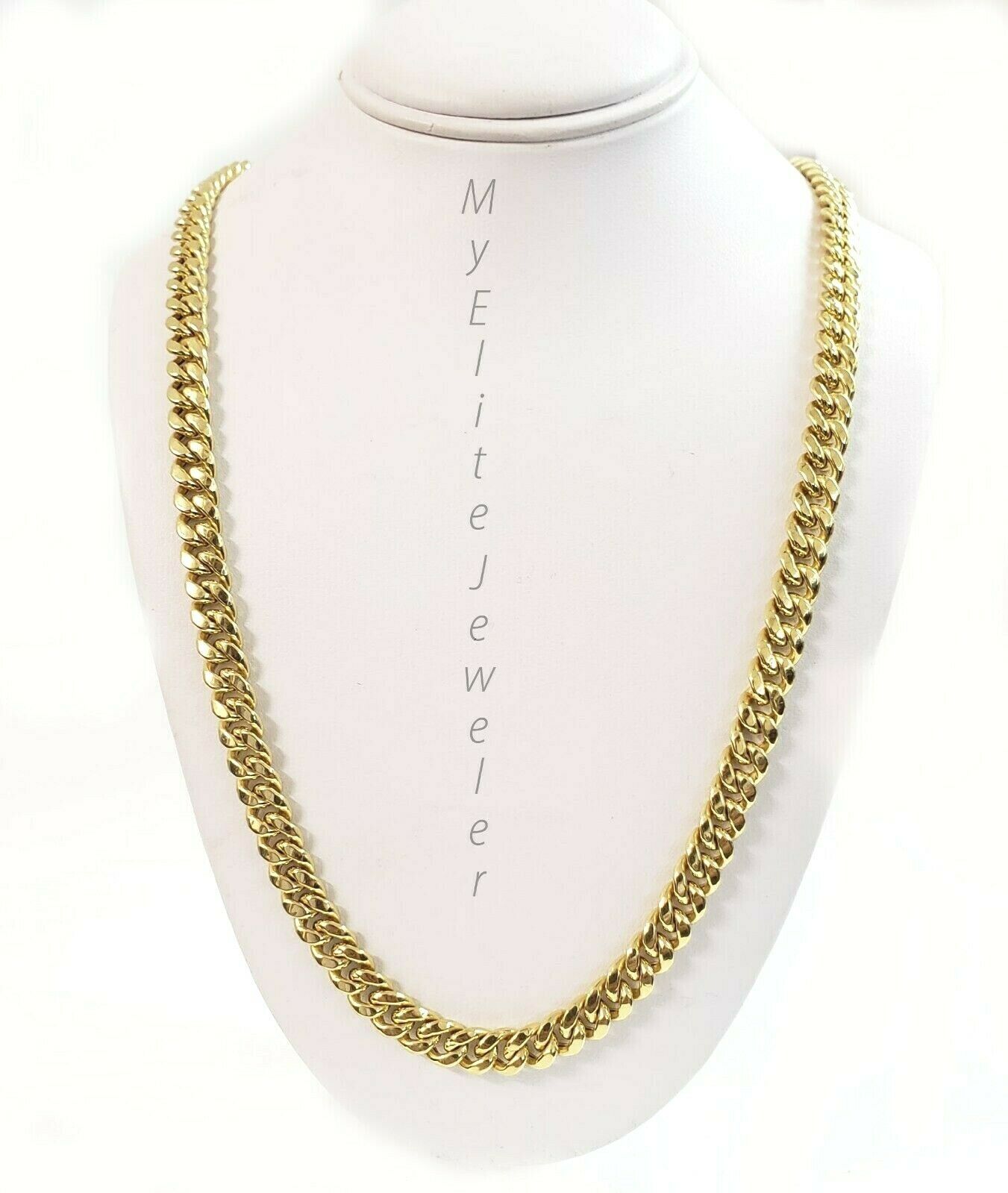 10k Yellow Gold Ladies 6MM Necklace 16Inch Cuban CHOKER Chain Thick Strong REAL