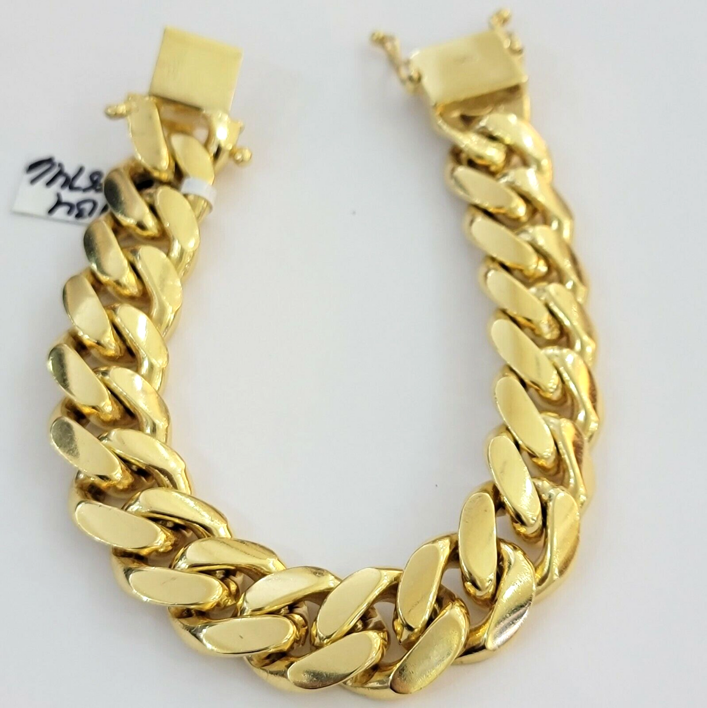 Real 10k Gold Bracelet 16mm 8 Inch Mens Miami Cuban Link STRONG SOLID THICK 10KT