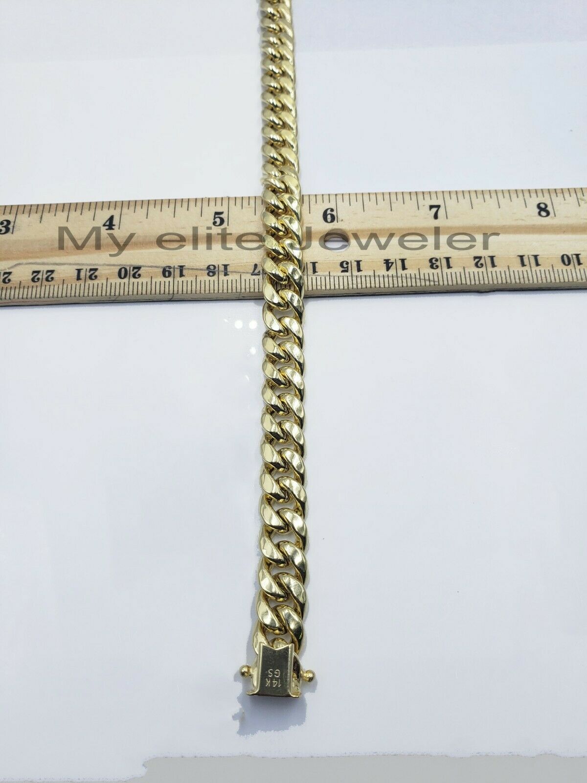 REAL 10MM 14k Gold Cuban Link Chain 30" Necklace Men's Box Lock 14kt Yellow Gold