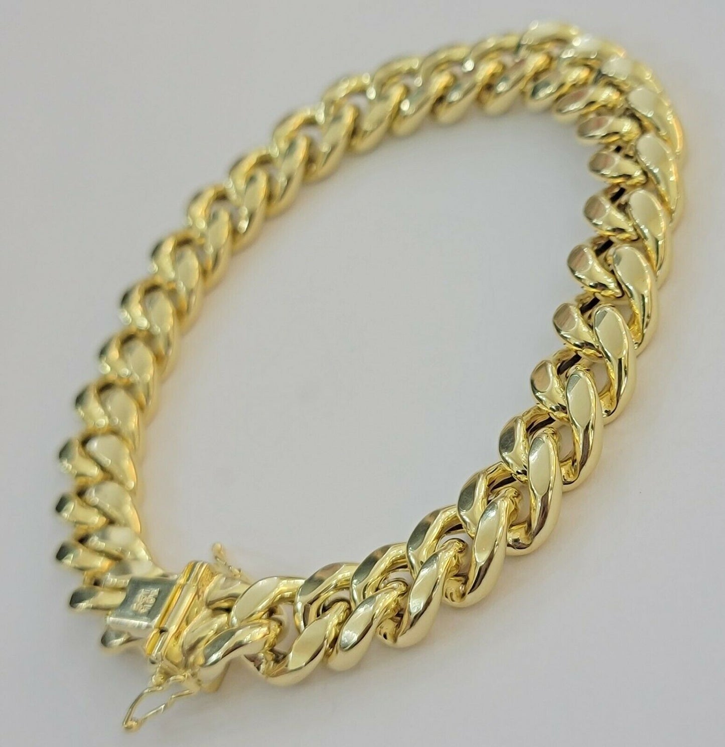 Mens REAL 10k Gold Miami Cuban Bracelet 9" 11mm 10 kt Yellow Gold Strong Links