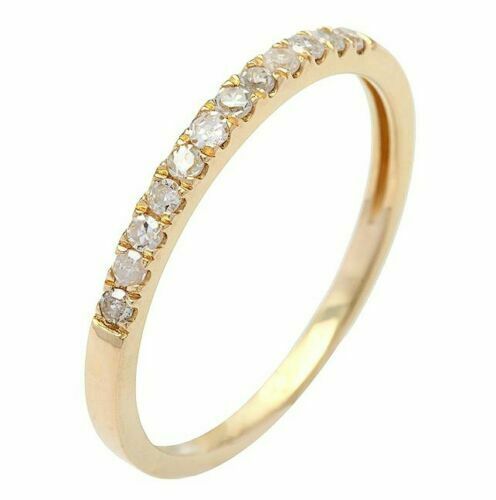 14k Yellow Gold Ladies Wedding Band 1/2CT Diamonds Eternity Setting ALL GENUINE