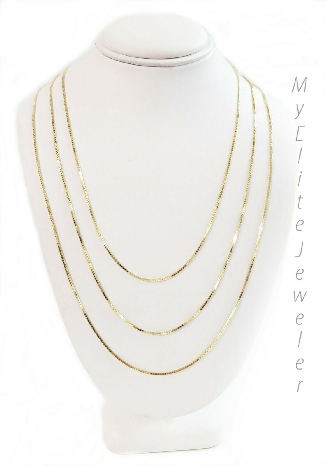 Solid 10K Yellow Gold Chain 16" 18" 20 Inch Ladies Necklace PERFECT FOR PENDANT