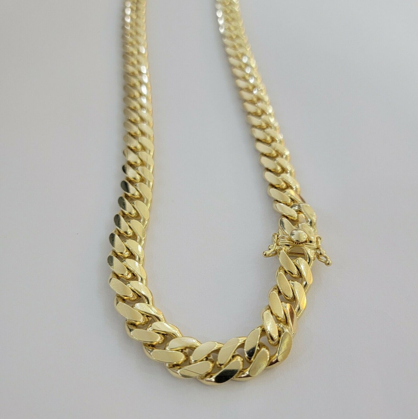 14k Yellow Gold  Miami Cuban Link Chain Necklace 7mm 24" Men's Real 14kt  SOLID