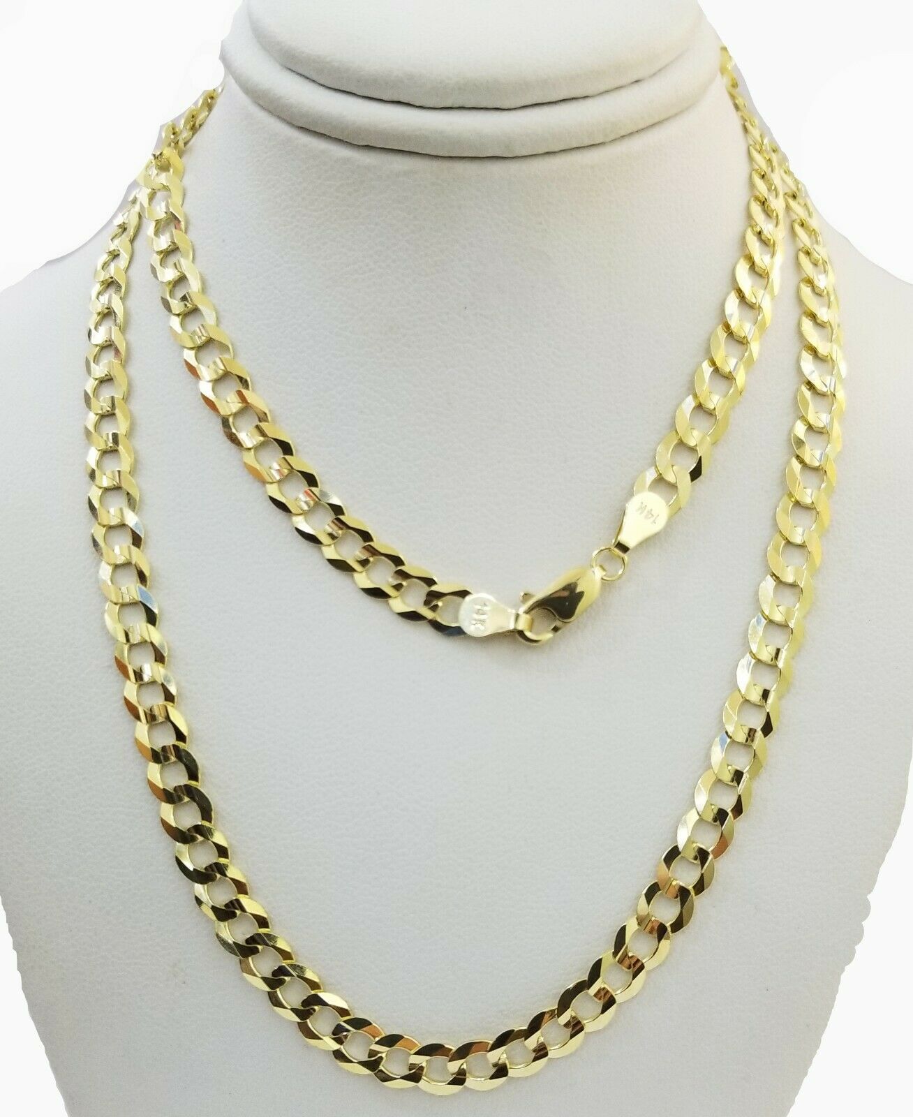 Solid 14k Gold Cuban Link Chain 6mm Necklace 20" 22" 24" 26" 28 REAL Yellow Gold