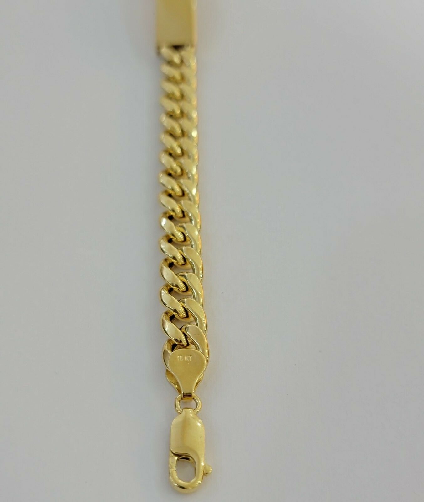 Real 10k Gold Bracelet Miami Cuban link 8" ID / Name Plate 10kt Special Offer