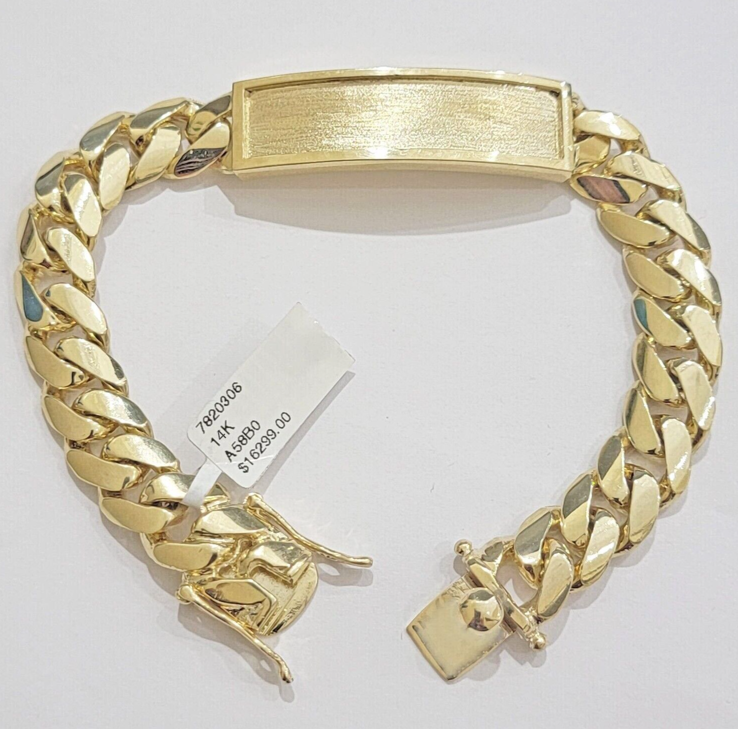 12mm Solid Miami Cuban Gold Diamond Lock Necklace