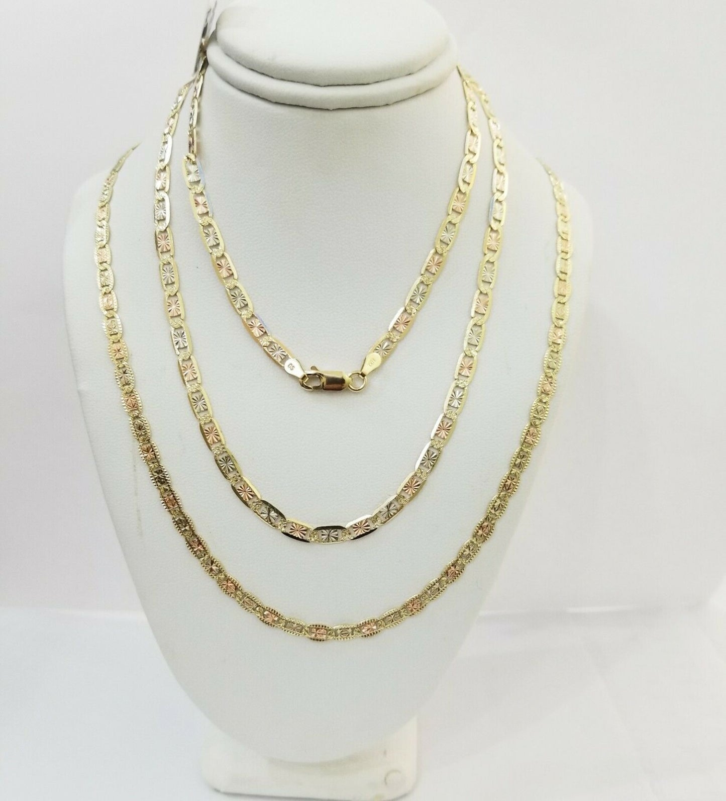 REAL 14kt Gold Necklace Ladies Chain 2mm 3mm 4mm 18"-26" Diamond Cuts Women