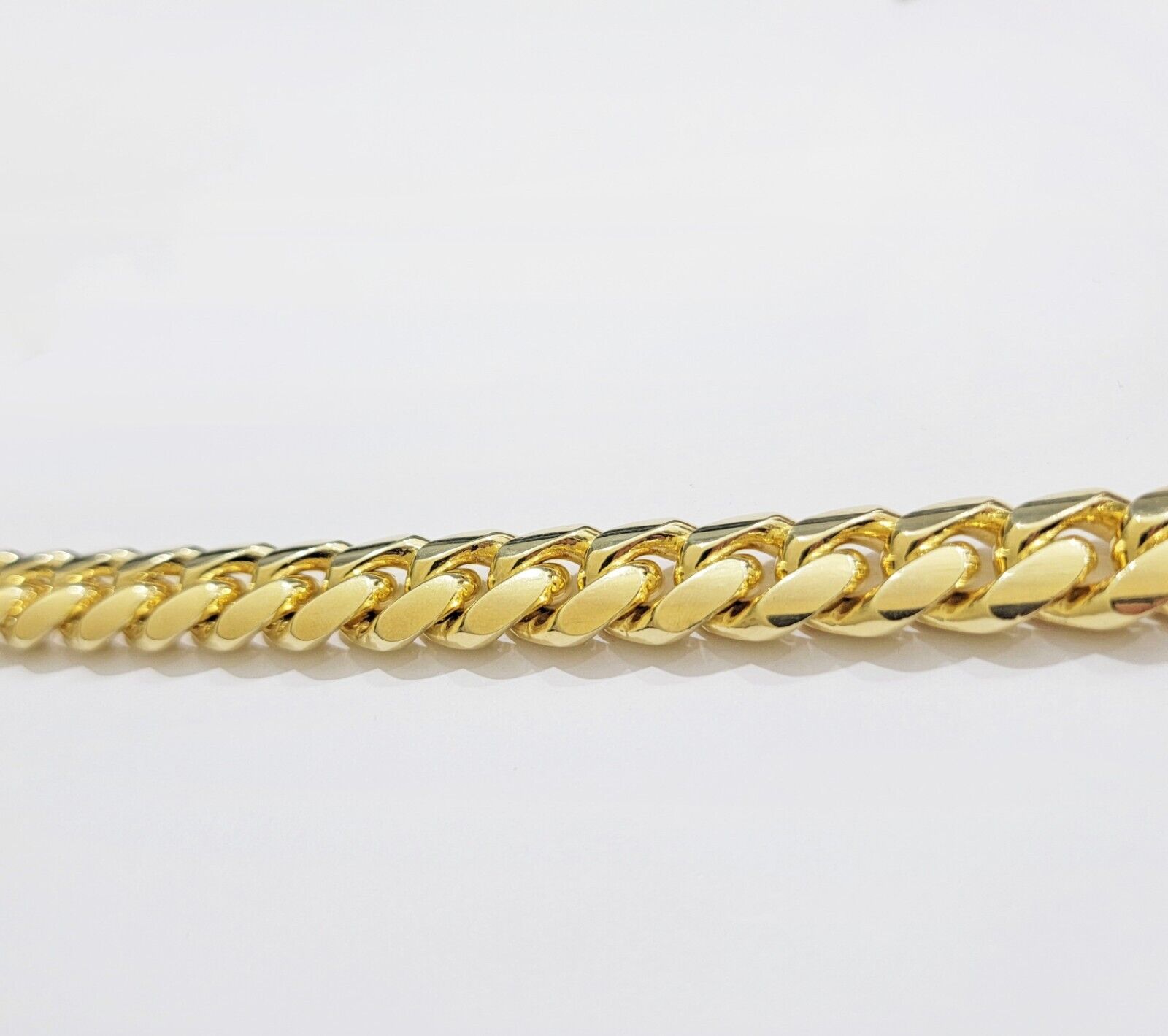 14k Yellow Gold Solid 13mm Bracelet Miami cuban Link 9.5