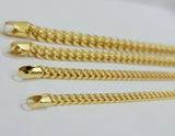 Real 10k Gold Franco Necklace Box Chain 20"-28" Inch 3mm-5mm 10kt Yellow Gold