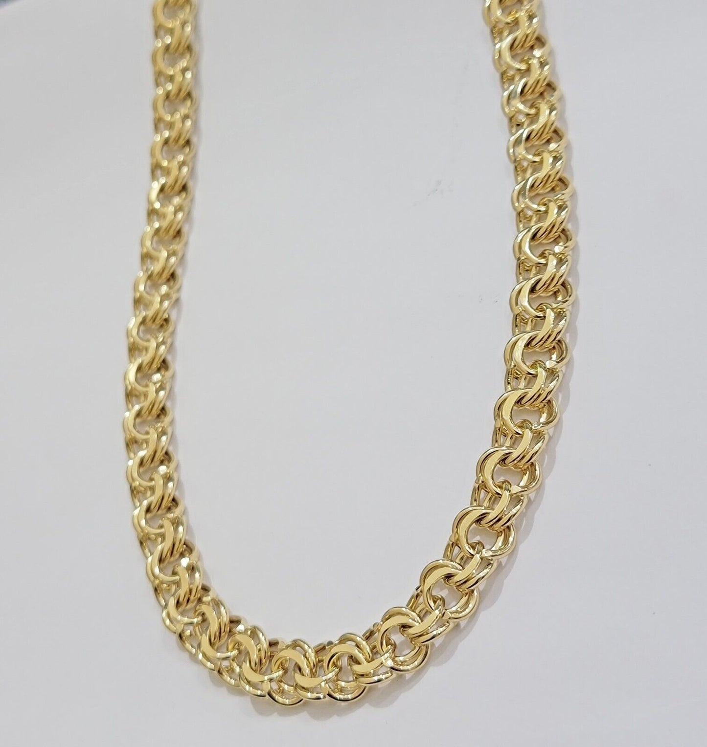 Real 10k Yellow Gold Chino Chain Solid Link Necklace 5mm-11mm 22"-26" Mens