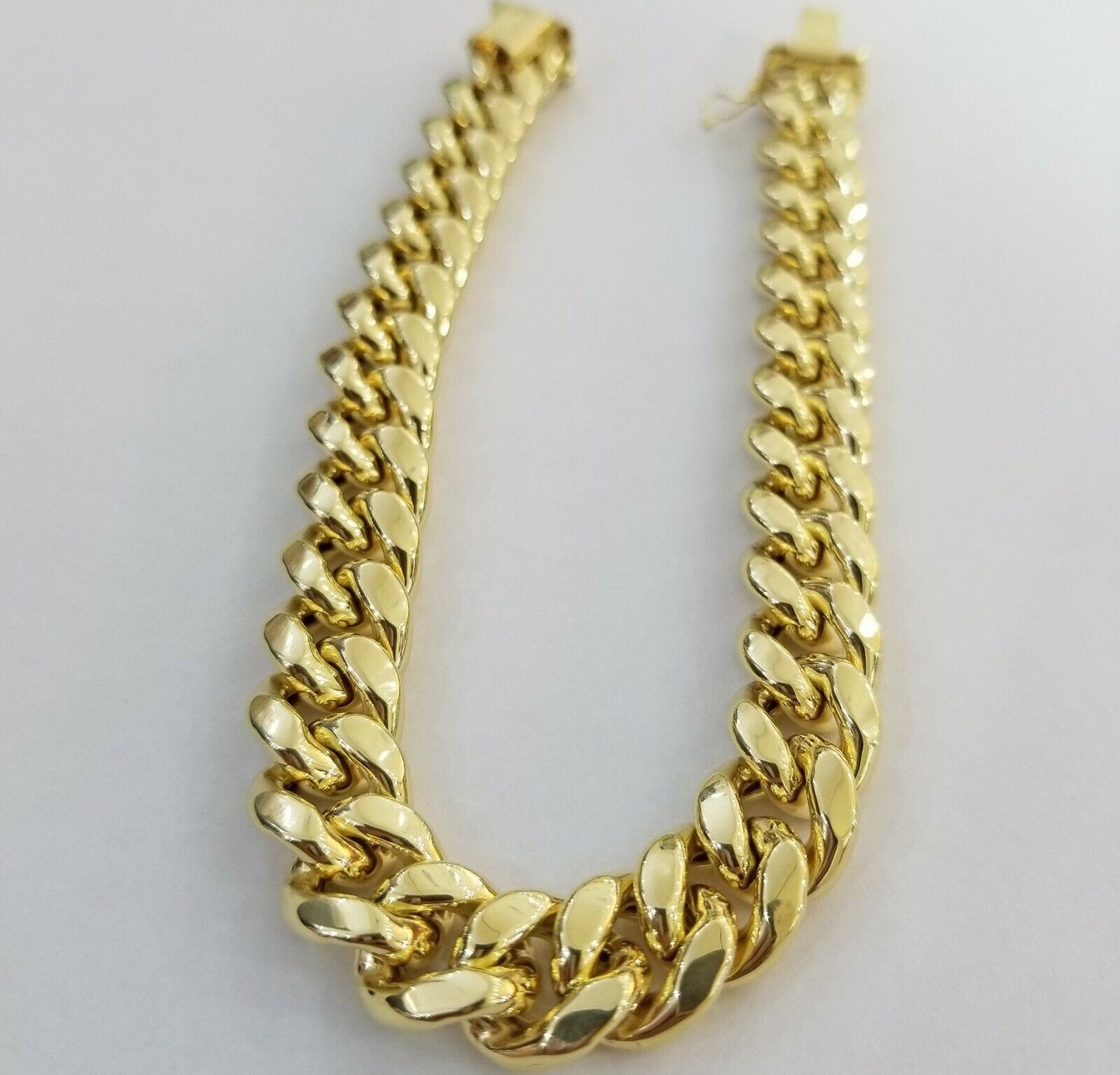 15mm 10k Gold Mens Bracelet Miami Cuban Link 7.5" Thick 10kt Yellow Gold REAL