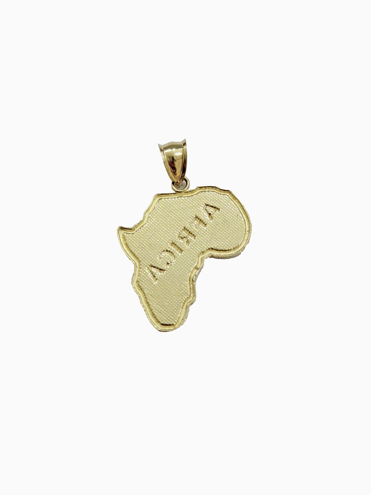 10k Yellow Gold Charm Africa Continent Pendant Mens REAL 10KT