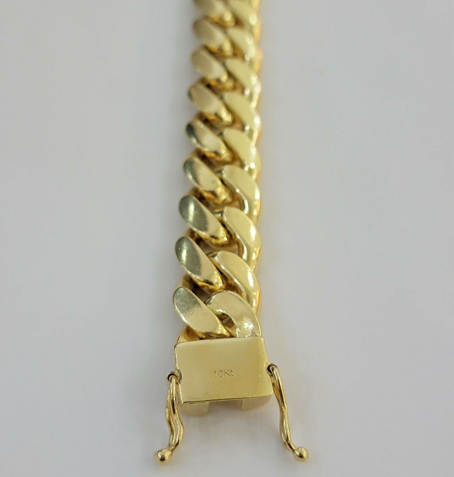 Solid 10k Gold Mens Bracelet Miami Cuban Link 8