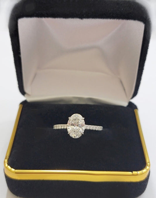 1.75 CT Diamond Solitaire 14k Gold Engagement Wedding Ladies Ring lab-created