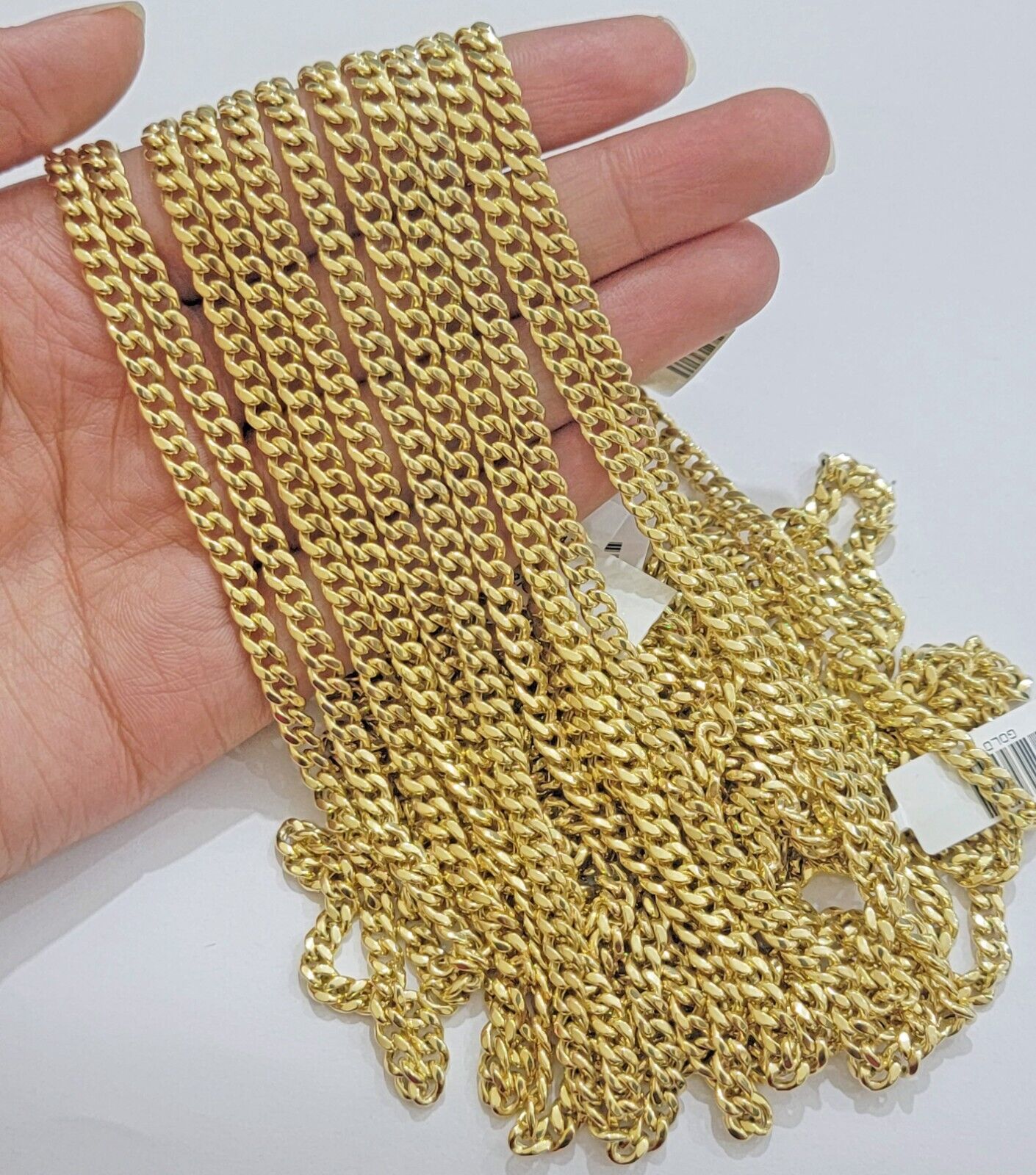 Real 10k Gold Miami Cuban Link chain Necklace 5mm 16"-28" 10kt Yellow Men Women