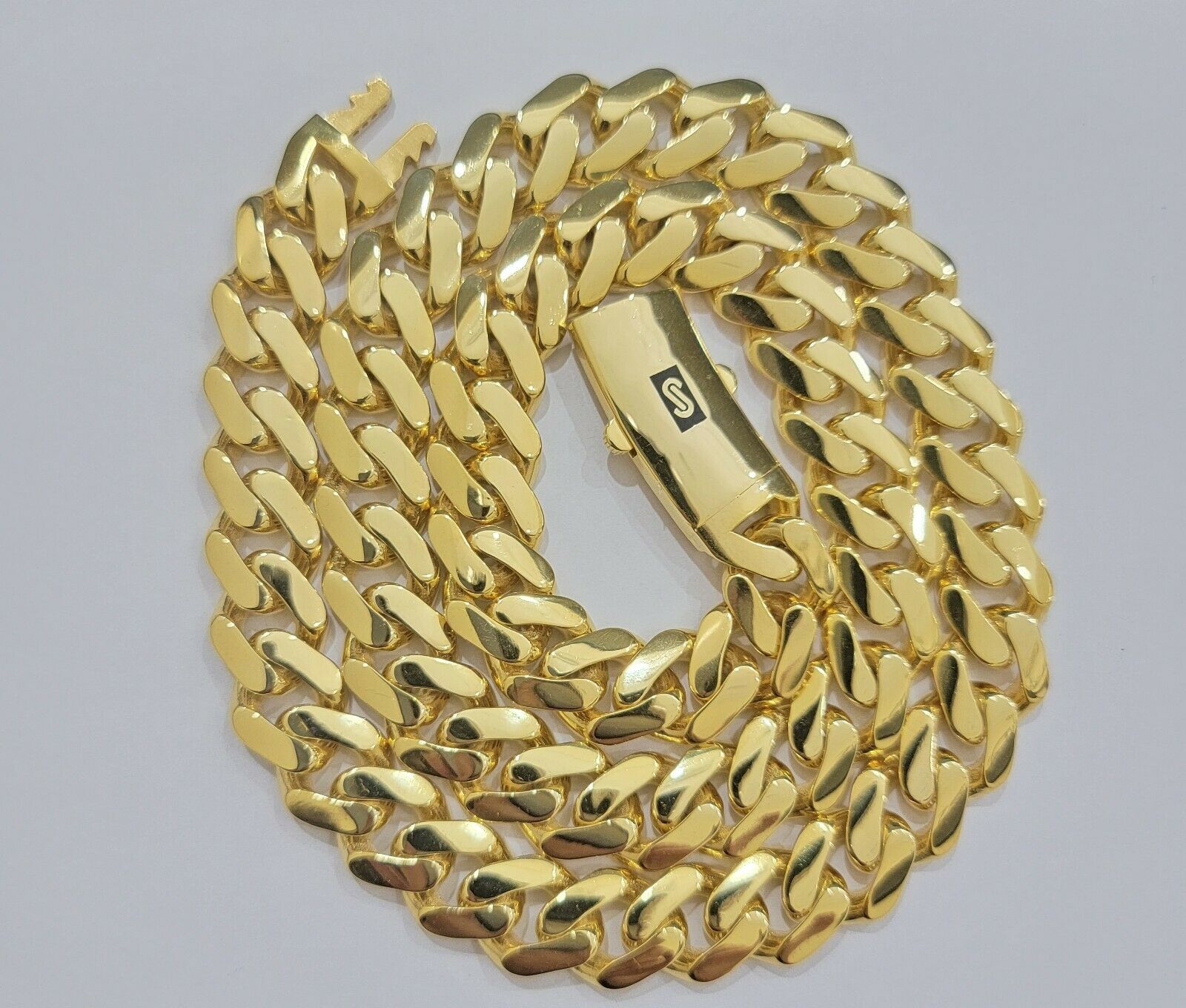 Real 10k Gold Miami Cuban Royal Link Bracelet 13mm 8