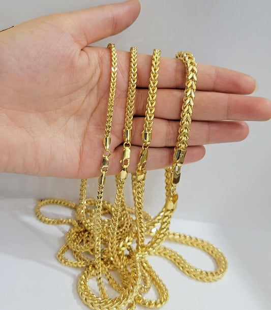 Real 10k Yellow Gold Chain Franco Necklace 3mm 24  Inch 10kt  ADJUSTED PRICE