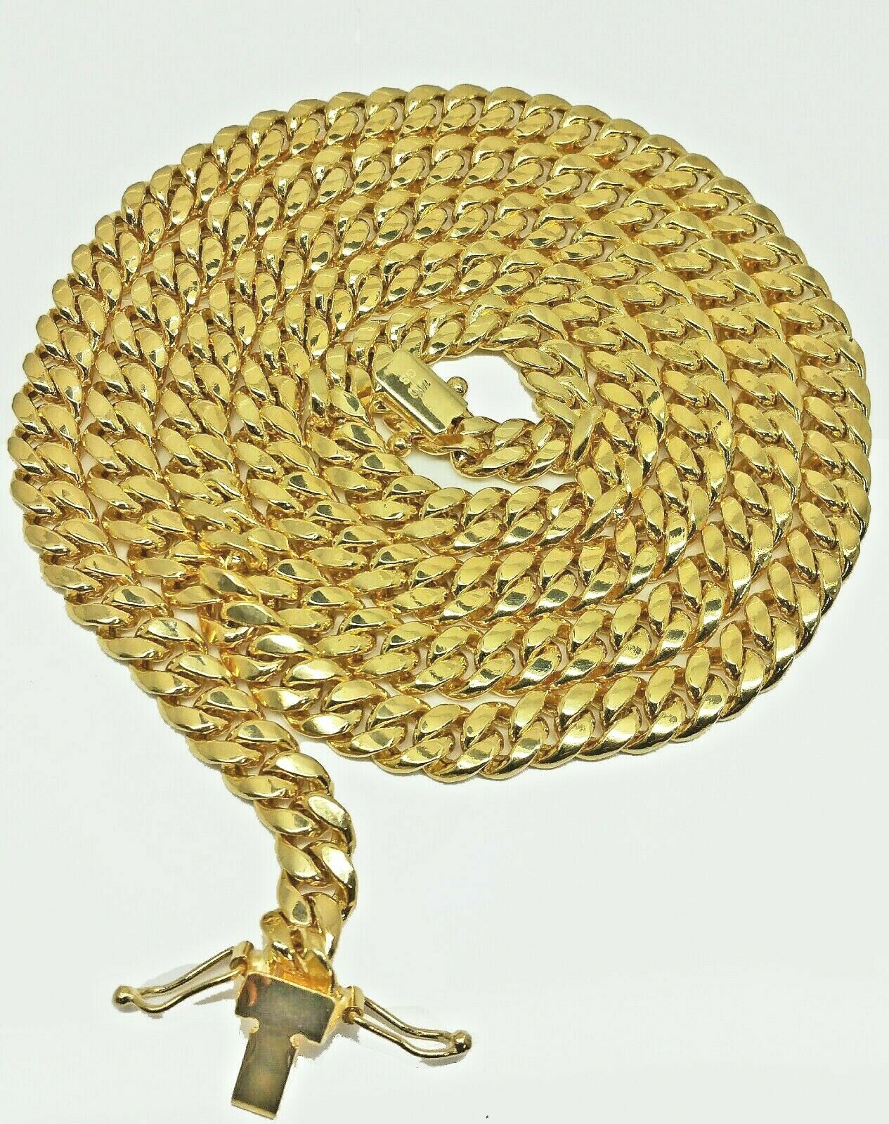 REAL 14k Gold 8mm Miami Cuban Chain Link Necklace 14kt 18" 20" 22" 24" 26" 28"