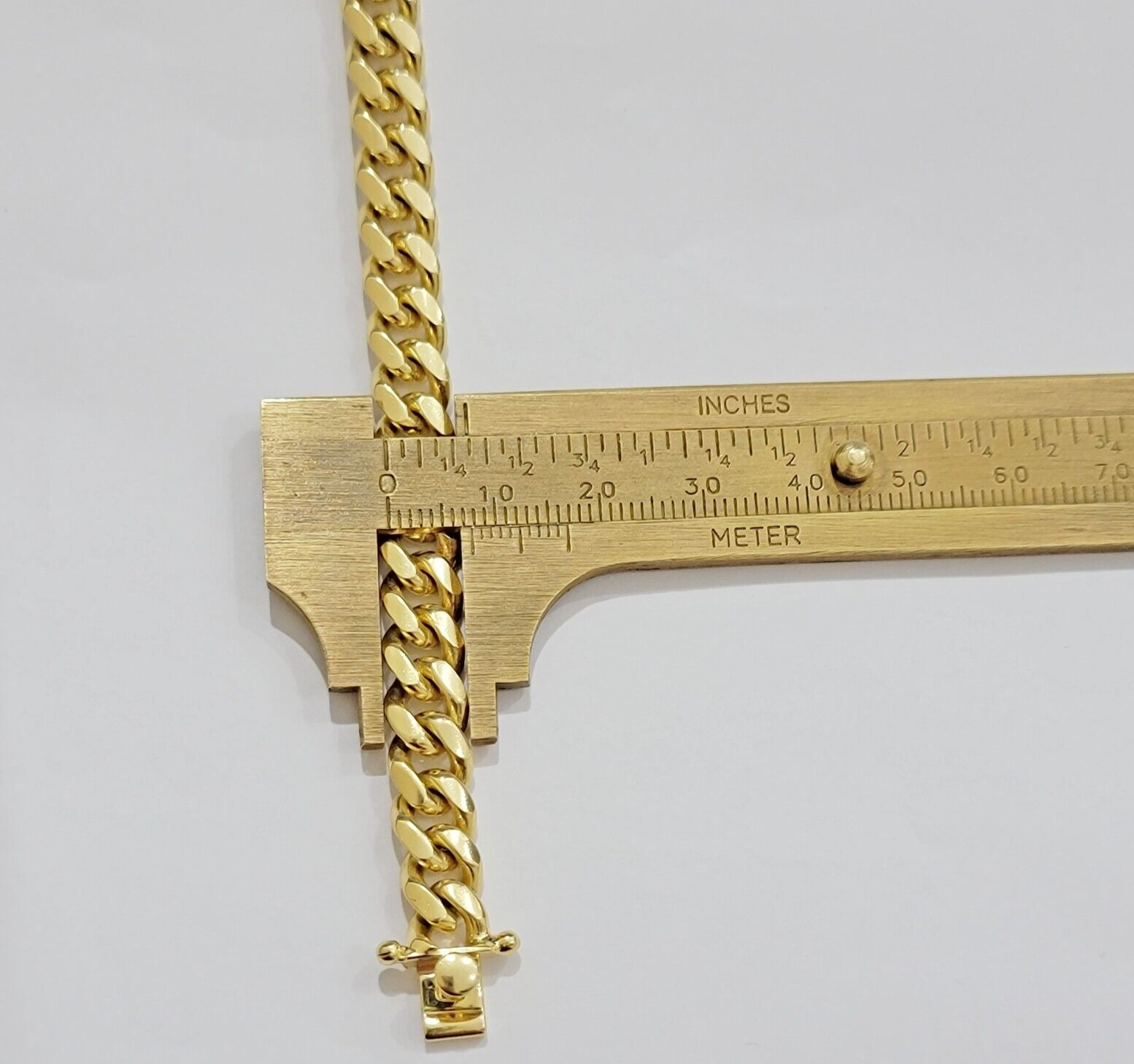Solid 14k Gold Bracelet 7mm Miami Cuban Link 7.5 Inch Real 14kt Yellow Gold Mens