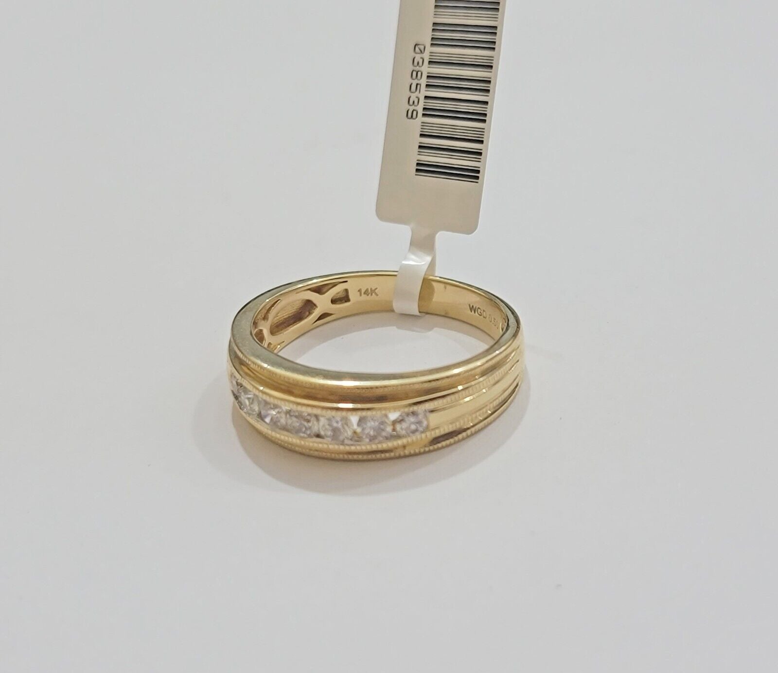 Real 14k Yellow Gold Band 1/2 CT Diamonds Men's Wedding Engagement Ring Size 10