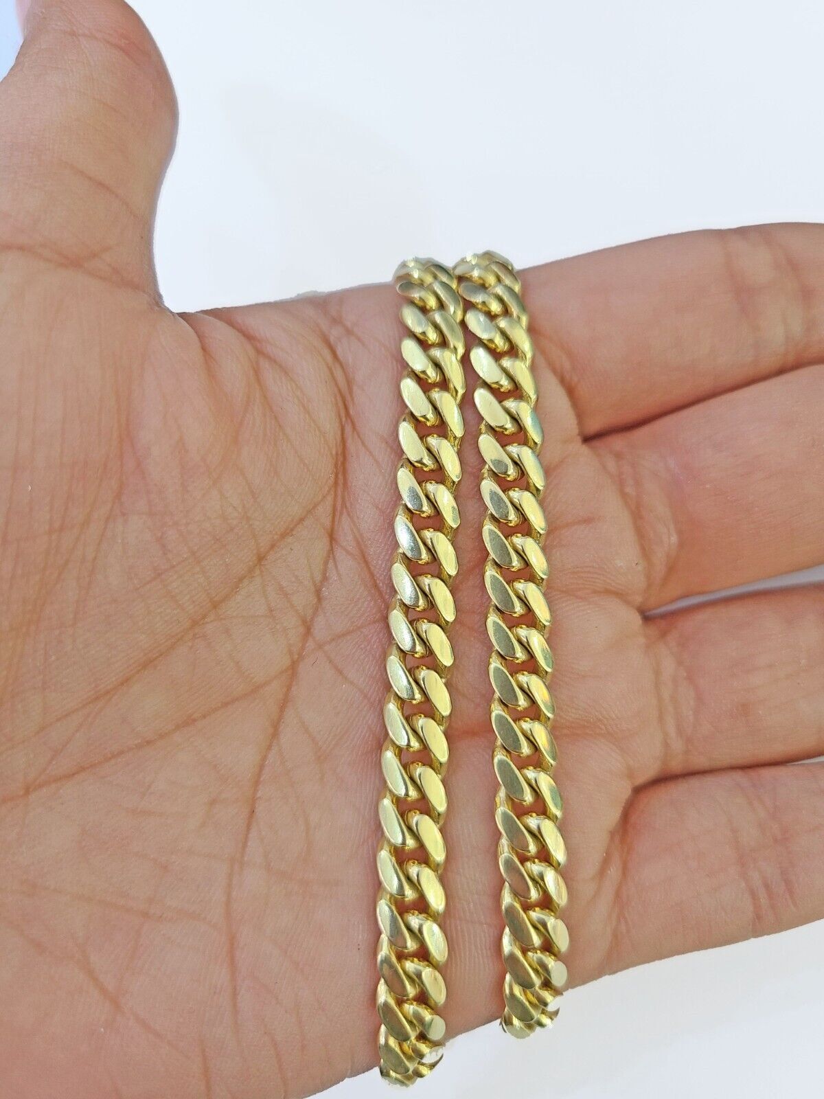 6mm Miami Cuban Link Chain Necklace 26 Inch SOLID 14k Yellow Gold REAL 14kt