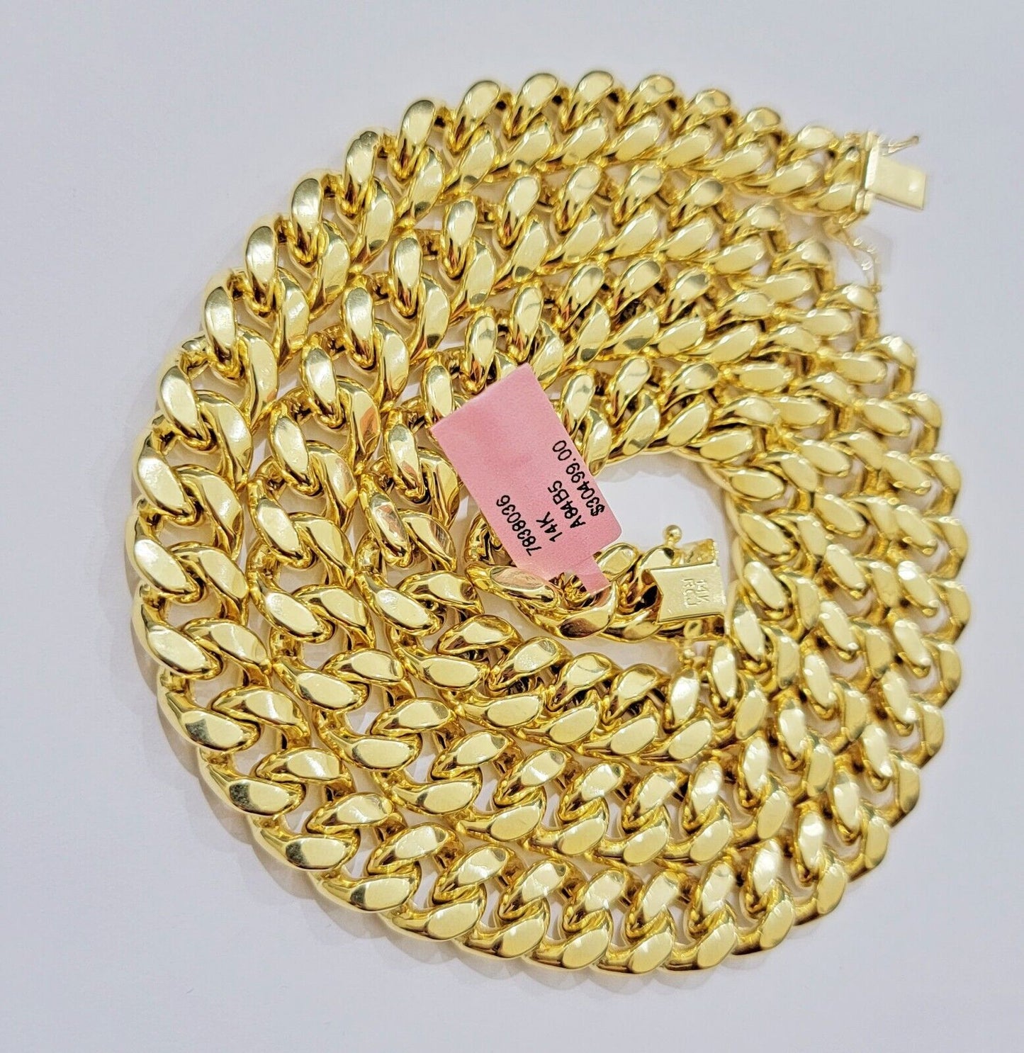 14k Gold Necklace Chain Miami Cuban Link 30" Inch 11mm Mens REAL 14KT Real Gold