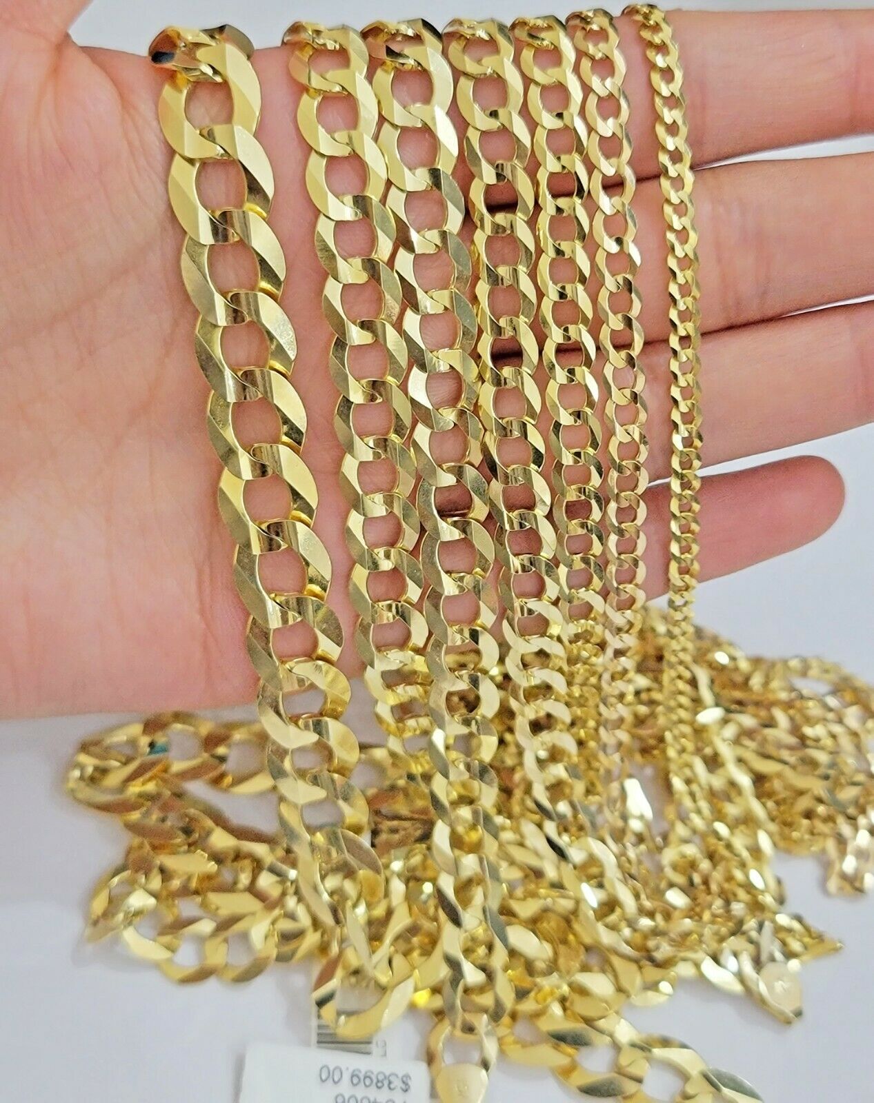 REAL 10K SOLID GOLD NECKLACE MEN /WOMEN CUBAN LINK CHAIN LENGTH 18-30" FREE SHIP