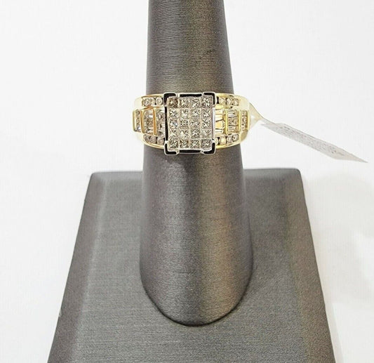 Ladies 14k Yellow Gold Ring Natural 2CT Diamond Women REAL , Wedding Engagement