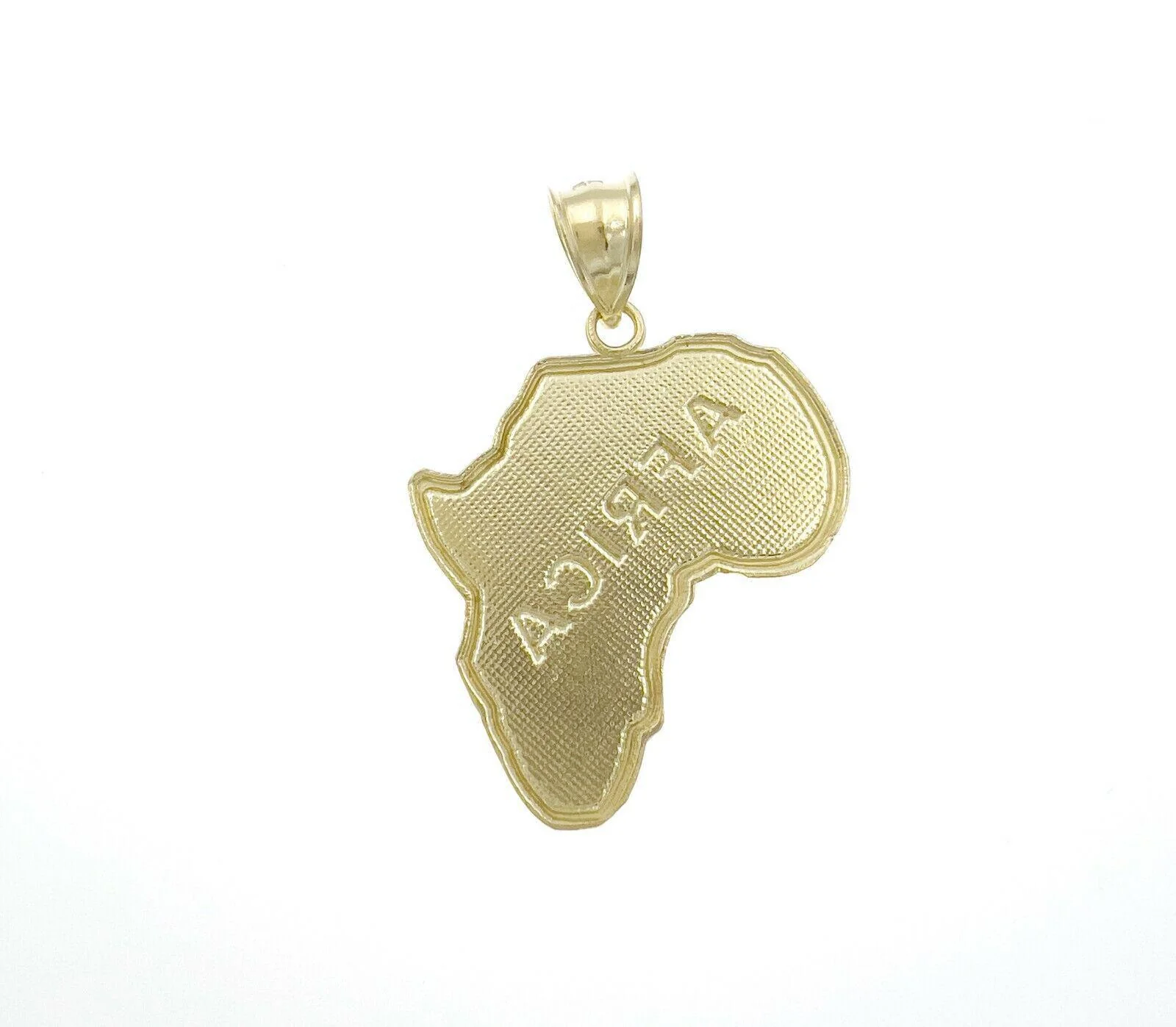 10k Yellow Gold Charm Africa Continent Pendant Mens REAL 10KT GOLD & FREE SHIPPING