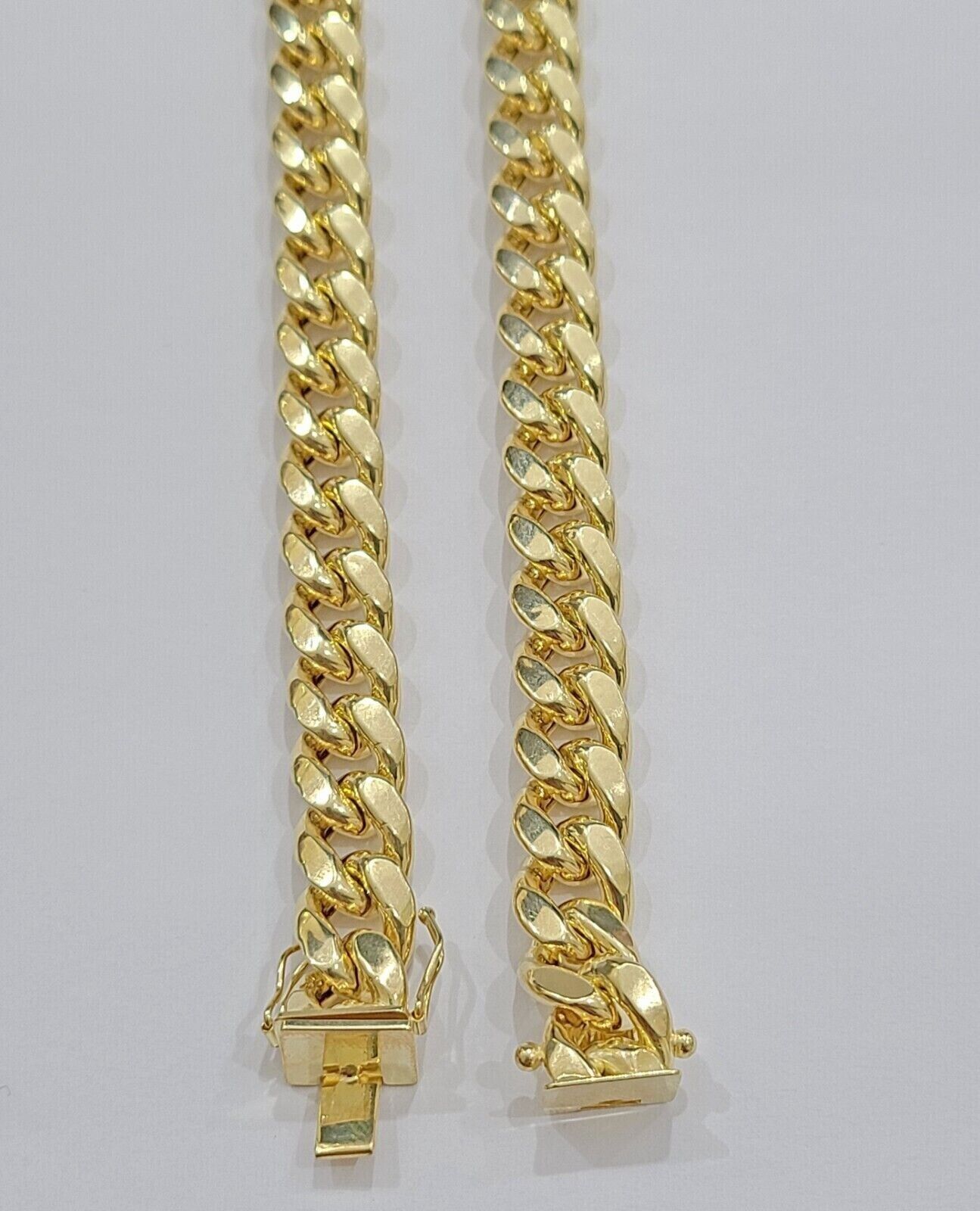 Real 14k Gold Chain 24 Inch Miami Cuban Link Necklace 9mm Strong Mens 14KT Gold