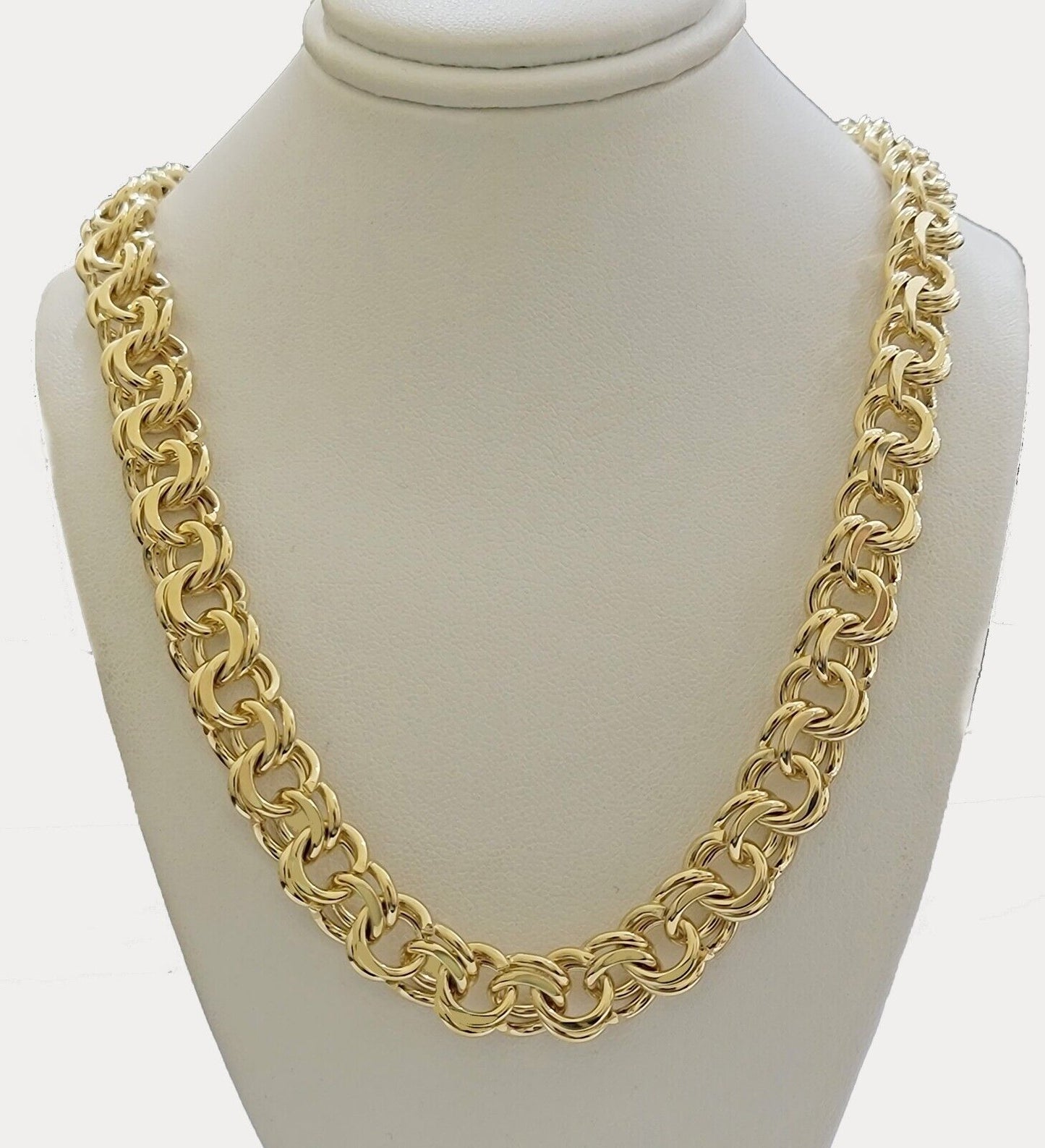 Real 10k Yellow Gold Chino Chain Solid Link Necklace 5mm-11mm 22"-26" Mens