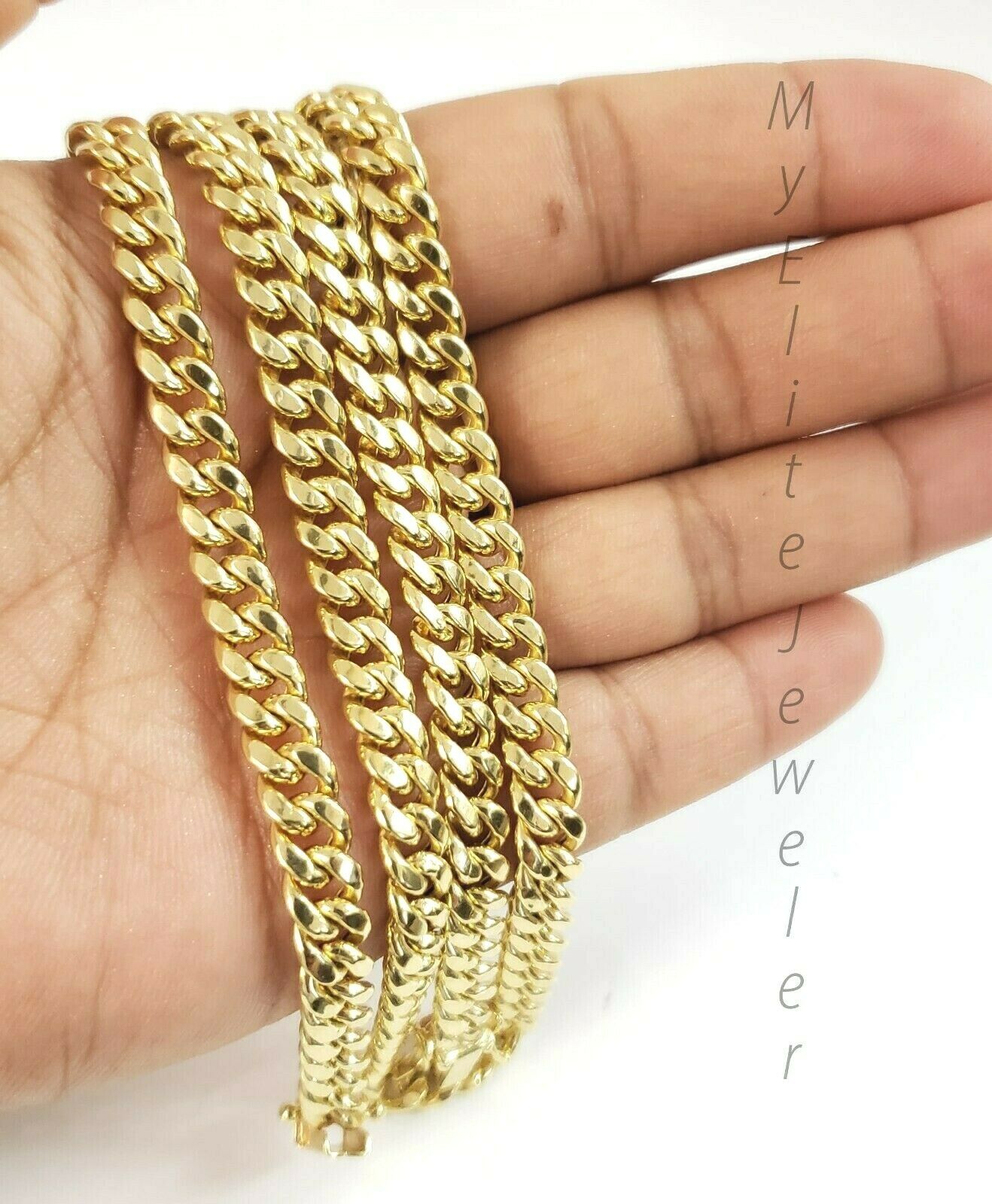 REAL 10K Gold 6mm Miami Cuban Chain Necklace 24" Link  Box Lock 10kt Yellow Gold