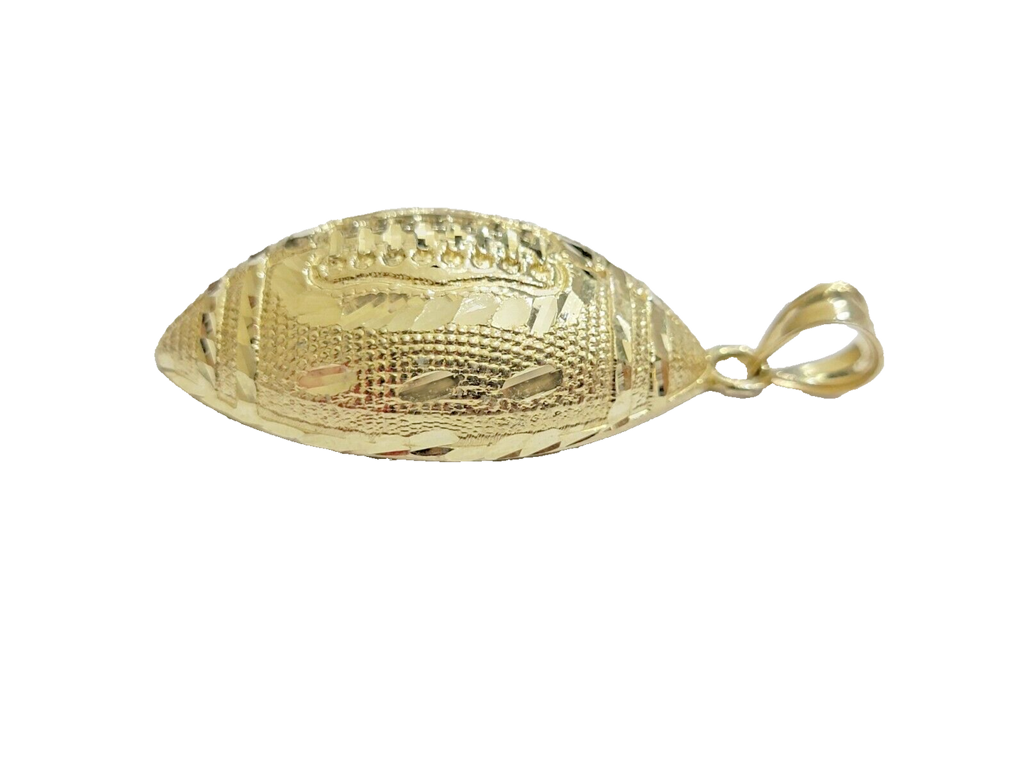 10k Yellow Gold Charm Pendant American Football Men's REAL 10KT