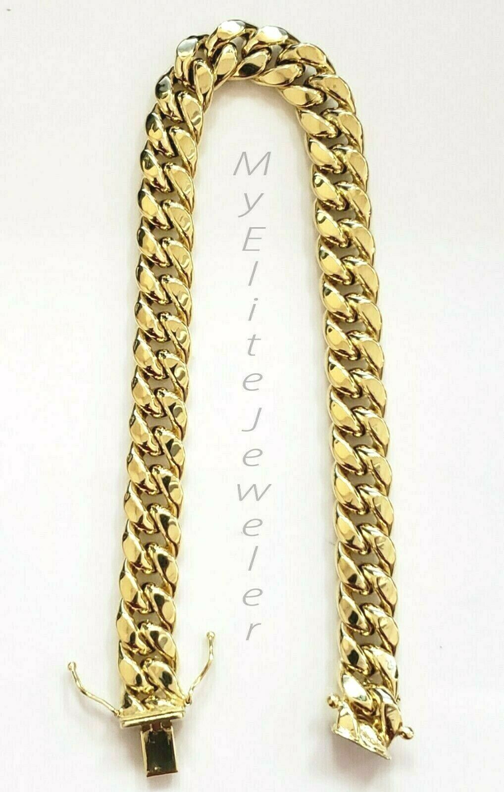 Real 10k Gold Ladies Bracelet cuban Link 7