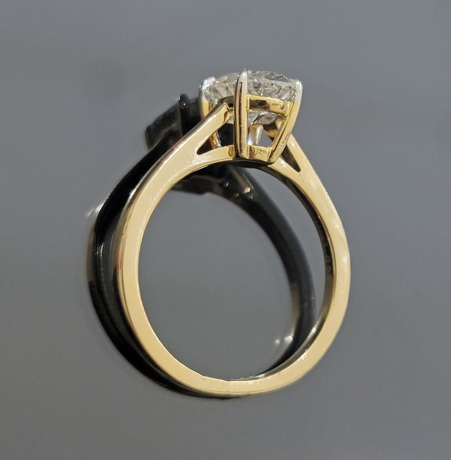 1.50 CT Diamond Solitaire 14k Gold Engagement Wedding Ladies Ring lab-created