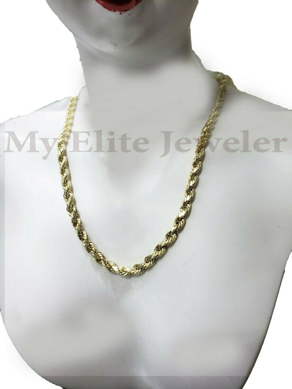 10k Yellow Gold Ladies Rope Necklace 18" Chain 3mm Women 100% REAL GOLD Bracelet